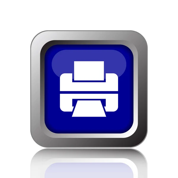 Printer Icon Internet Button White Background — Stock Photo, Image