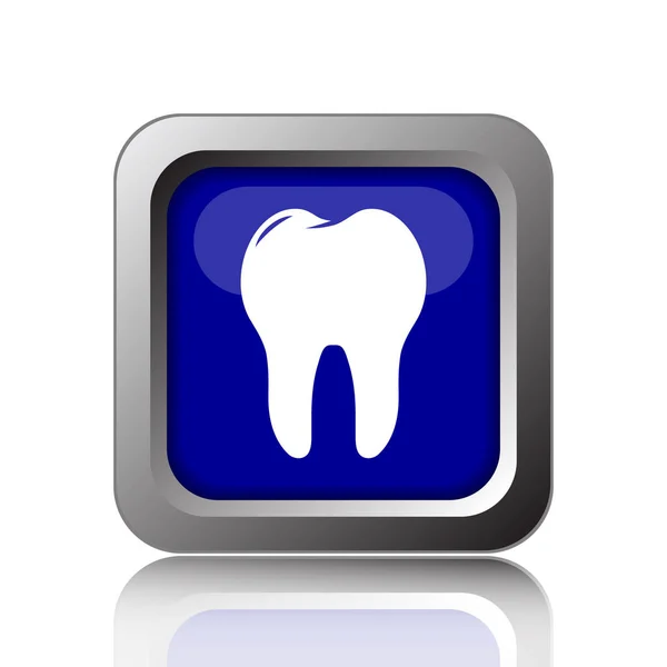 Tooth Icon Internet Button White Background — Stock Photo, Image