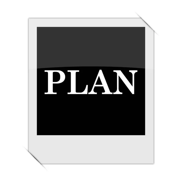Plan Symbol Innerhalb Eines Fotos Auf Weißem Hintergrund — Stockfoto