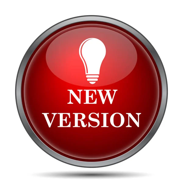 New Version Icon Internet Button White Background — Stock Photo, Image