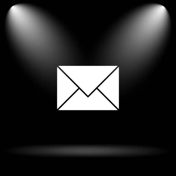 Mail Symbol Internet Taste Auf Schwarzem Hintergrund — Stockfoto