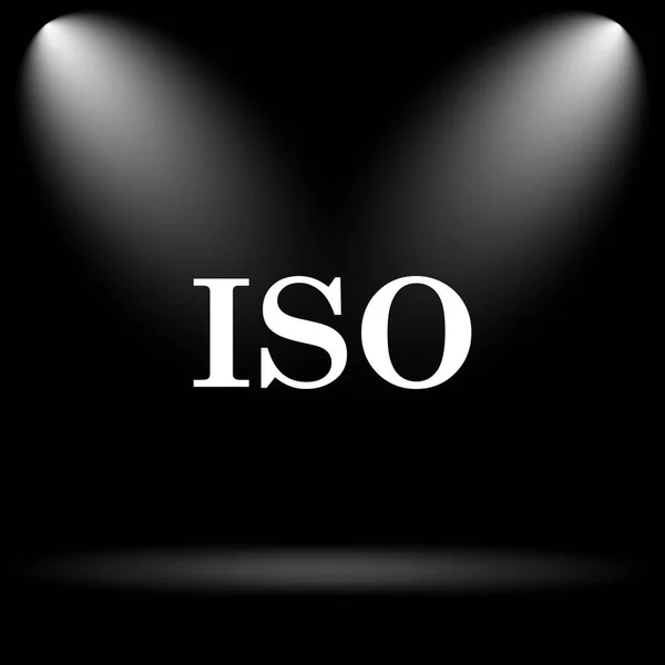 Iso Symbol Internet Taste Auf Schwarzem Hintergrund — Stockfoto