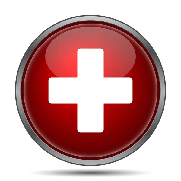 Medical Cross Icon Internet Button White Background — Stock Photo, Image