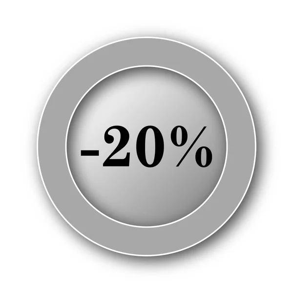 Percent Discount Icon Internet Button White Background — Stock Photo, Image