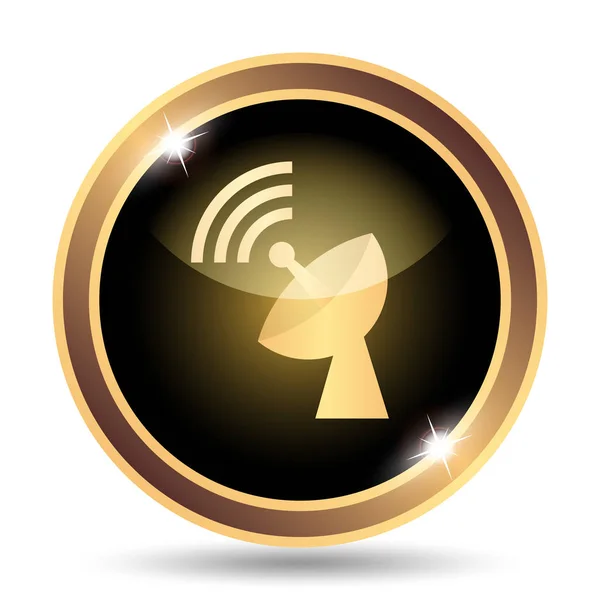 Wireless antenna icon. Internet button on white background