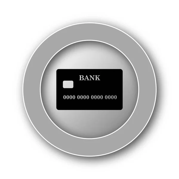 Ícone Cartão Botão Internet Fundo Branco — Fotografia de Stock