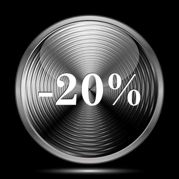Percent Discount Icon Internet Button Black Background — Stock Photo, Image