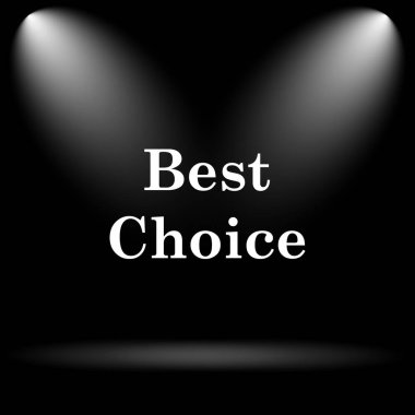 En iyi seçim simgesi. Siyah arka plan üzerine Internet düğmesi