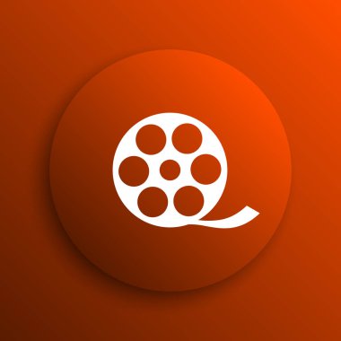 Video simgesi. Portakal adam Internet düğmesini