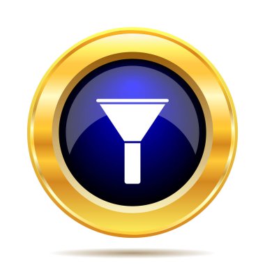 Filtre simgesi. Beyaz arka plan üzerinde Internet düğmesi