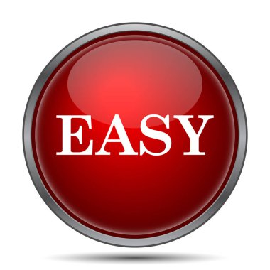 Kolay simgesi. Beyaz arka plan üzerinde Internet düğmesi