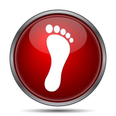 Ayak yazdırma simgesi. Beyaz arka plan üzerinde Internet düğmesi