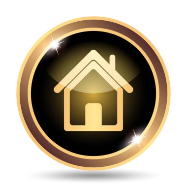 Ev simgesini. Beyaz arka plan üzerinde Internet düğmesi