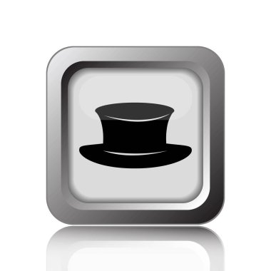 Şapka simgesi. Beyaz arka plan üzerinde Internet düğmesi