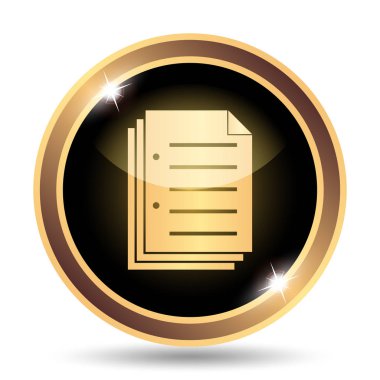 Belge simgesi. Beyaz arka plan üzerinde Internet düğmesi