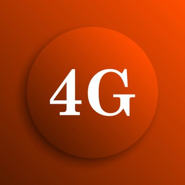 4g simgesi. Portakal adam Internet düğmesini