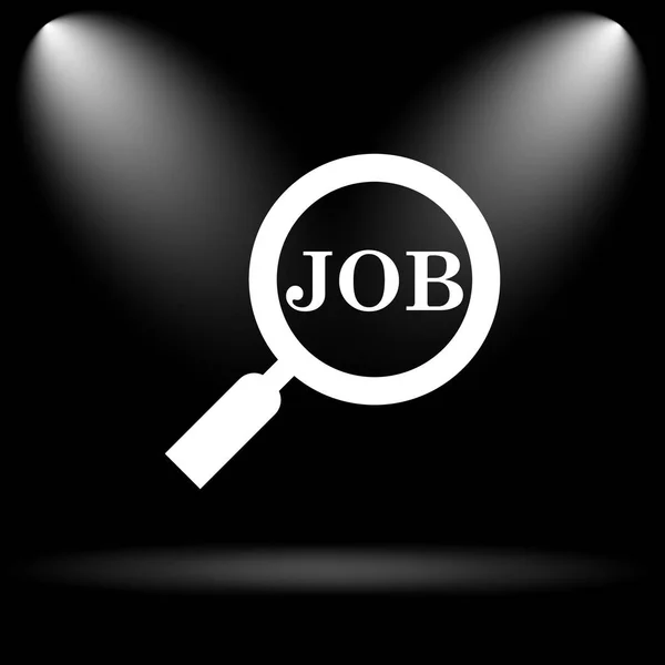 Suche Nach Einem Job Symbol Internet Taste Auf Schwarzem Hintergrund — Stockfoto