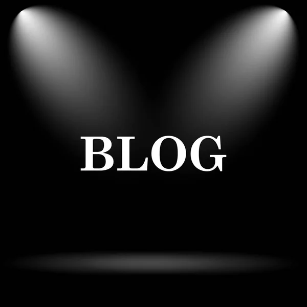 Blog Symbol Internet Taste Auf Schwarzem Hintergrund — Stockfoto