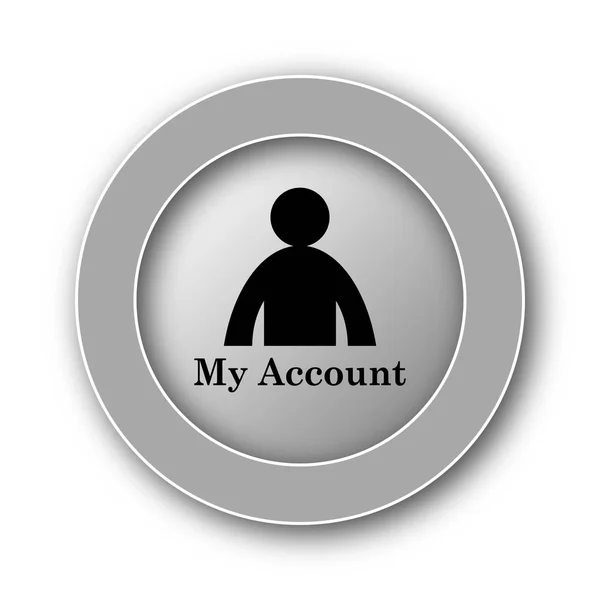 Ícone Minha Conta Botão Internet Fundo Branco — Fotografia de Stock