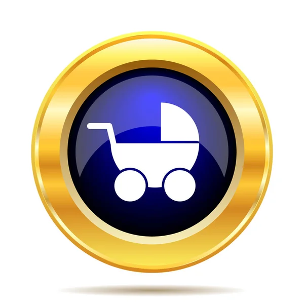 Baby Carriage Icon Internet Button White Background — Stock Photo, Image