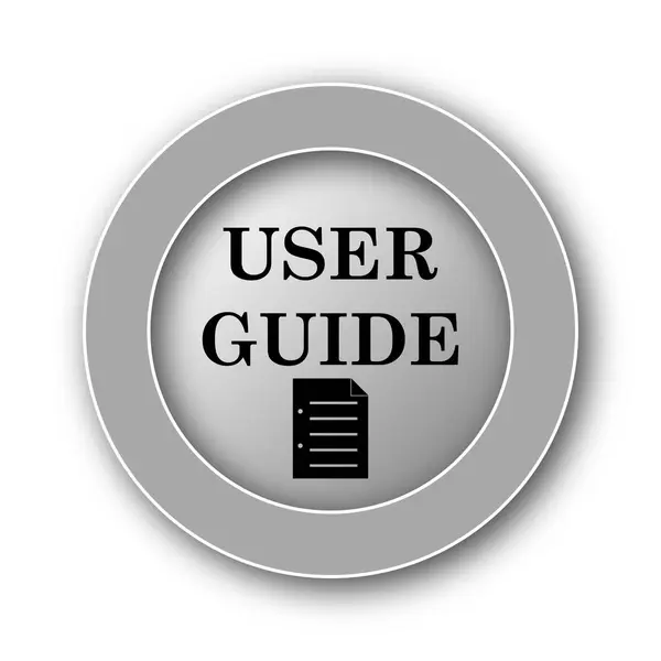 Benutzerhandbuch Symbol Internet Taste Auf Weißem Hintergrund — Stockfoto