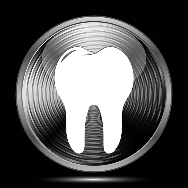 Zahn Symbol Internet Taste Auf Schwarzem Hintergrund — Stockfoto