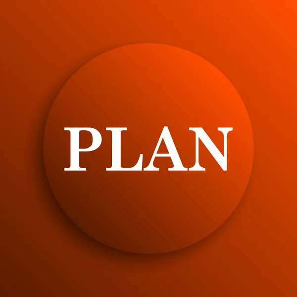 Plan Symbol Internet Taste Auf Orangefarbenem Hintergrund — Stockfoto