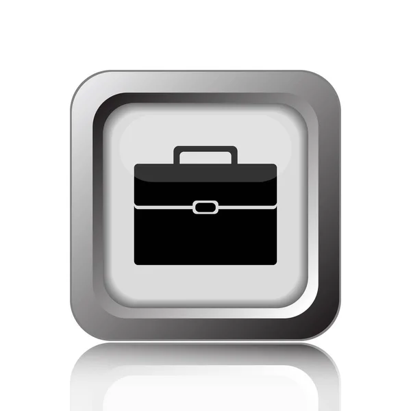 ブリーフケース アイコン 白い背景の上のインター ネット ボタン — ストック写真