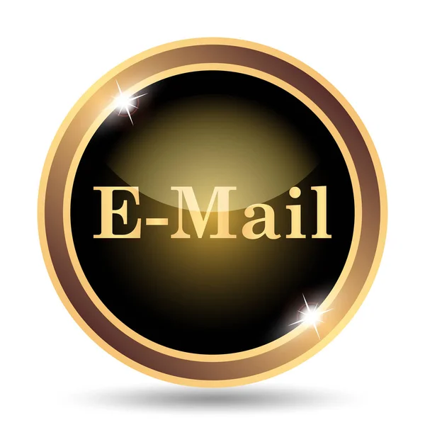 Mail Ikont Internet Gomb Fehér Háttér — Stock Fotó