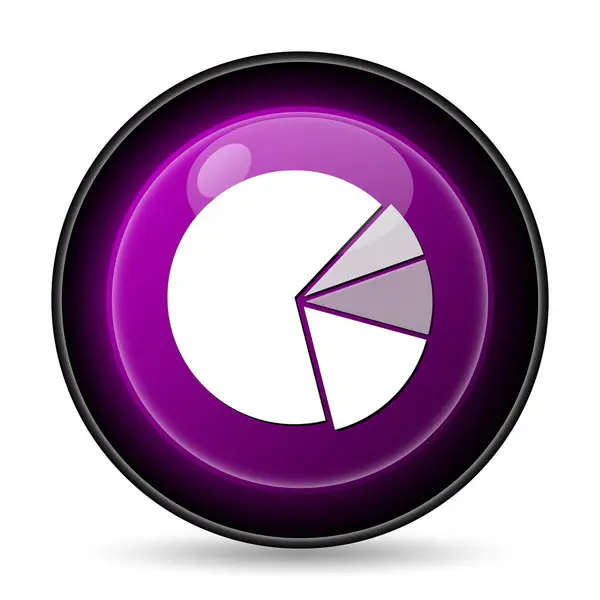 Chart Pie Icon Internet Button White Background — Stock Photo, Image