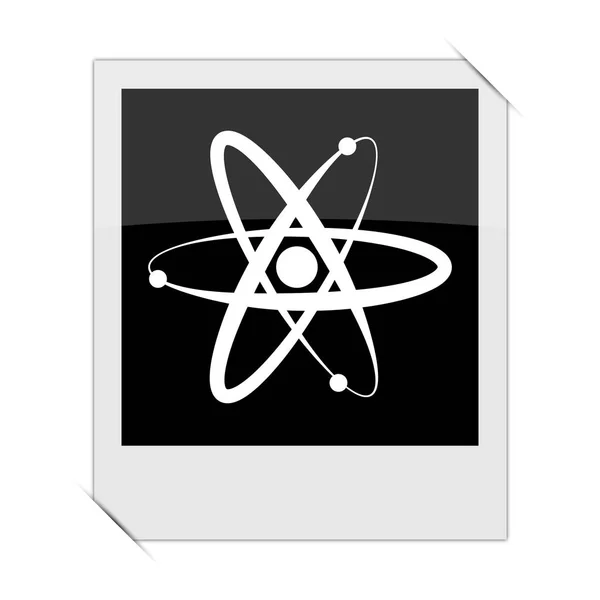 Pictogram Van Atomen Een Foto Een Witte Pagina — Stockfoto