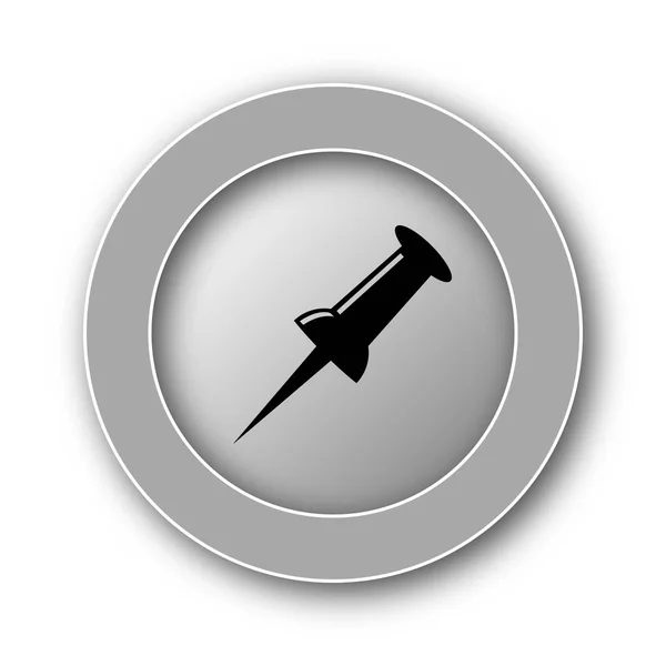 Значок Штифта Інтернет Кнопка Білому Фоні — стокове фото
