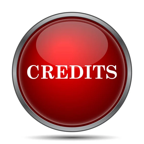 Credits Icon Internet Button White Background — Stock Photo, Image