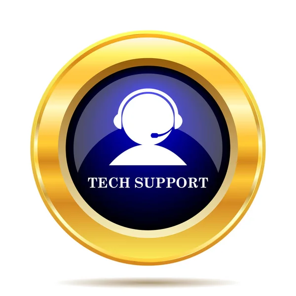 Tech Support Ikoontje Internet Knop Witte Achtergrond — Stockfoto