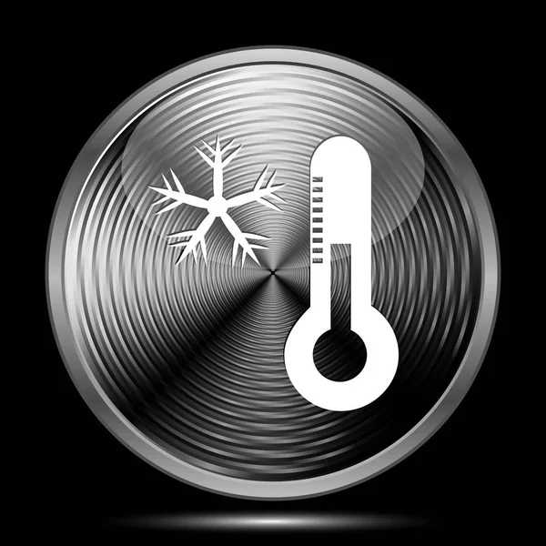 Snowflake with thermometer icon — Stock Photo, Image