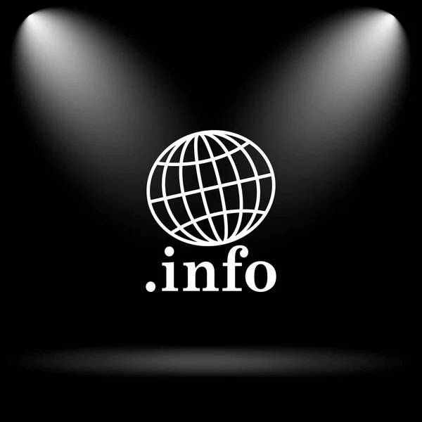 Info Symbol Internet Taste Auf Schwarzem Hintergrund — Stockfoto