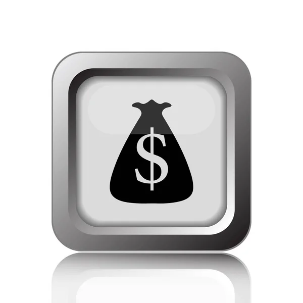 Dollar Sack Icon Internet Button White Background — Stock Photo, Image