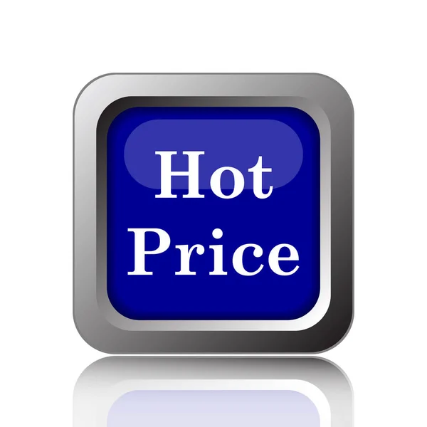 Hot Price Icon Internet Button White Background — Stock Photo, Image