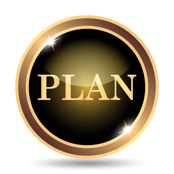 Plan Icon Internet Button White Background — Stock Photo, Image