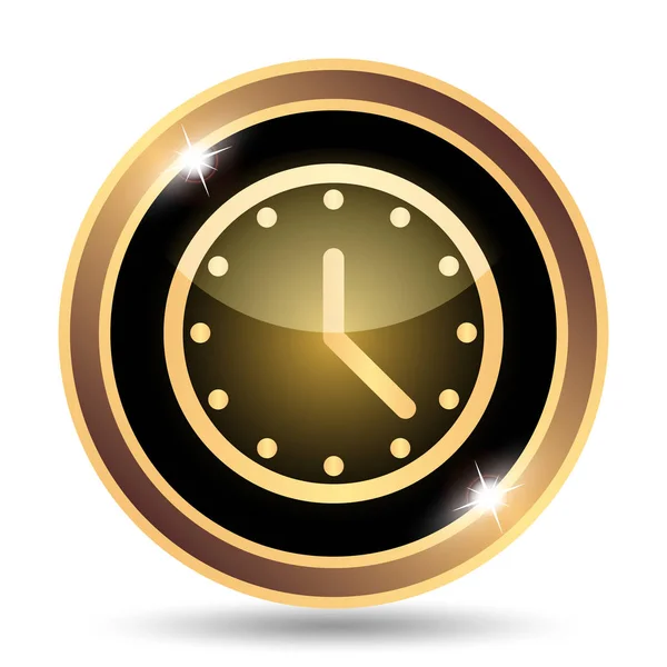 Clock Icon Internet Button White Background — Stock Photo, Image
