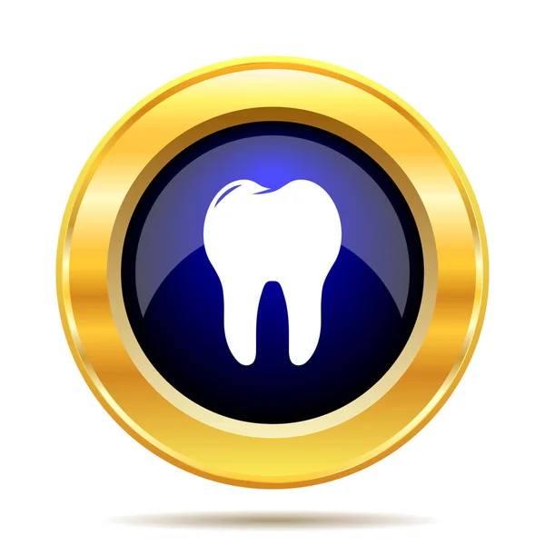 Tooth Icon Internet Button White Background — Stock Photo, Image