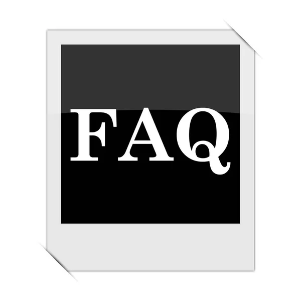 Ícone Faq Dentro Uma Foto Backgroun Branco — Fotografia de Stock