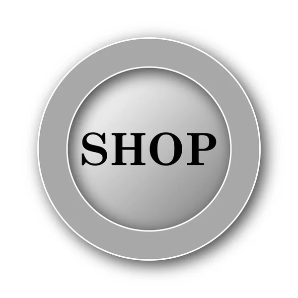 商店图标 白色背景上的互联网按钮 — 图库照片