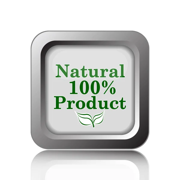 100 por cento ícone do produto natural — Fotografia de Stock