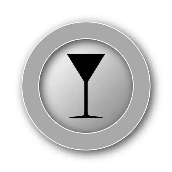 Martini Glass Icon Internet Button White Background — Stock Photo, Image