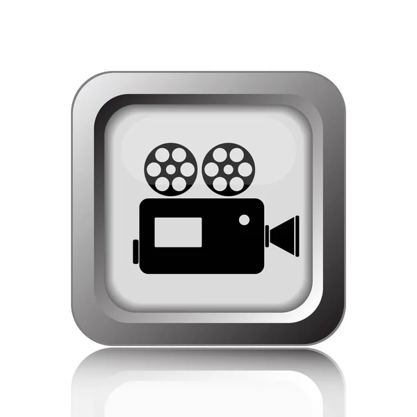 Εικονίδιο Της Βιντεοκάμερας Κουμπί Internet Άσπρο Φόντο — Φωτογραφία Αρχείου