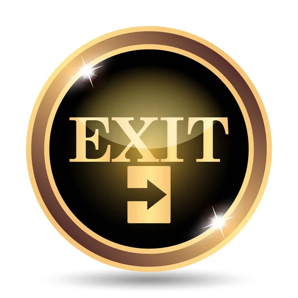 Exit icon. Internet button on white background