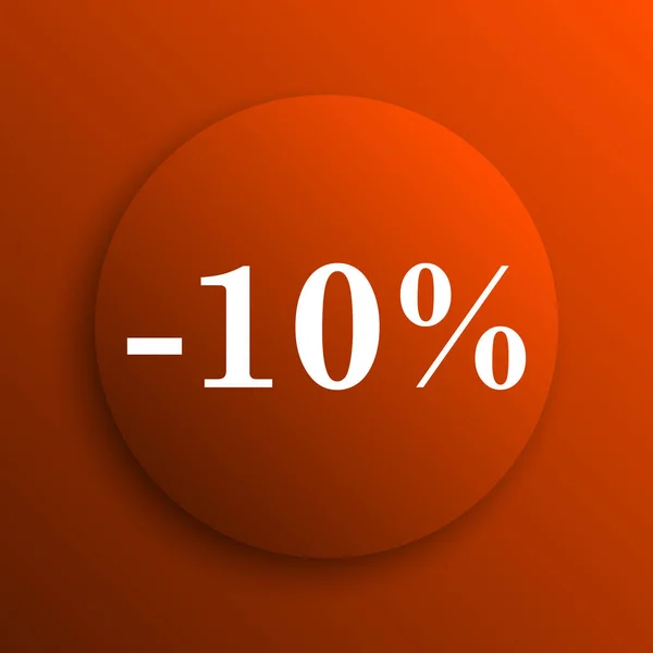 Százalék Kedvezmény Ikonra Narancsszínű Háttér Mintázata Internet Gomb — Stock Fotó