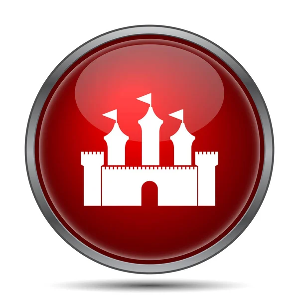 Castle Icon Internet Button White Background — Stock Photo, Image