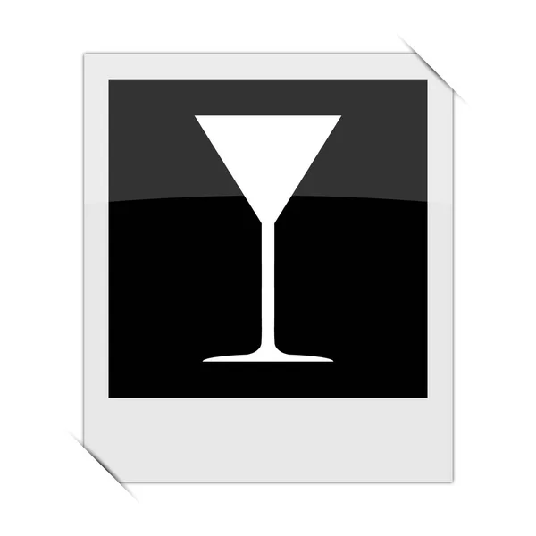 Martini Glas Ikon Inom Ett Foto Vita Bak — Stockfoto